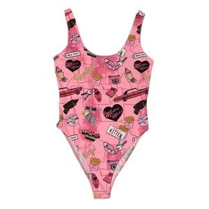 Pink One Piece Swimsuit